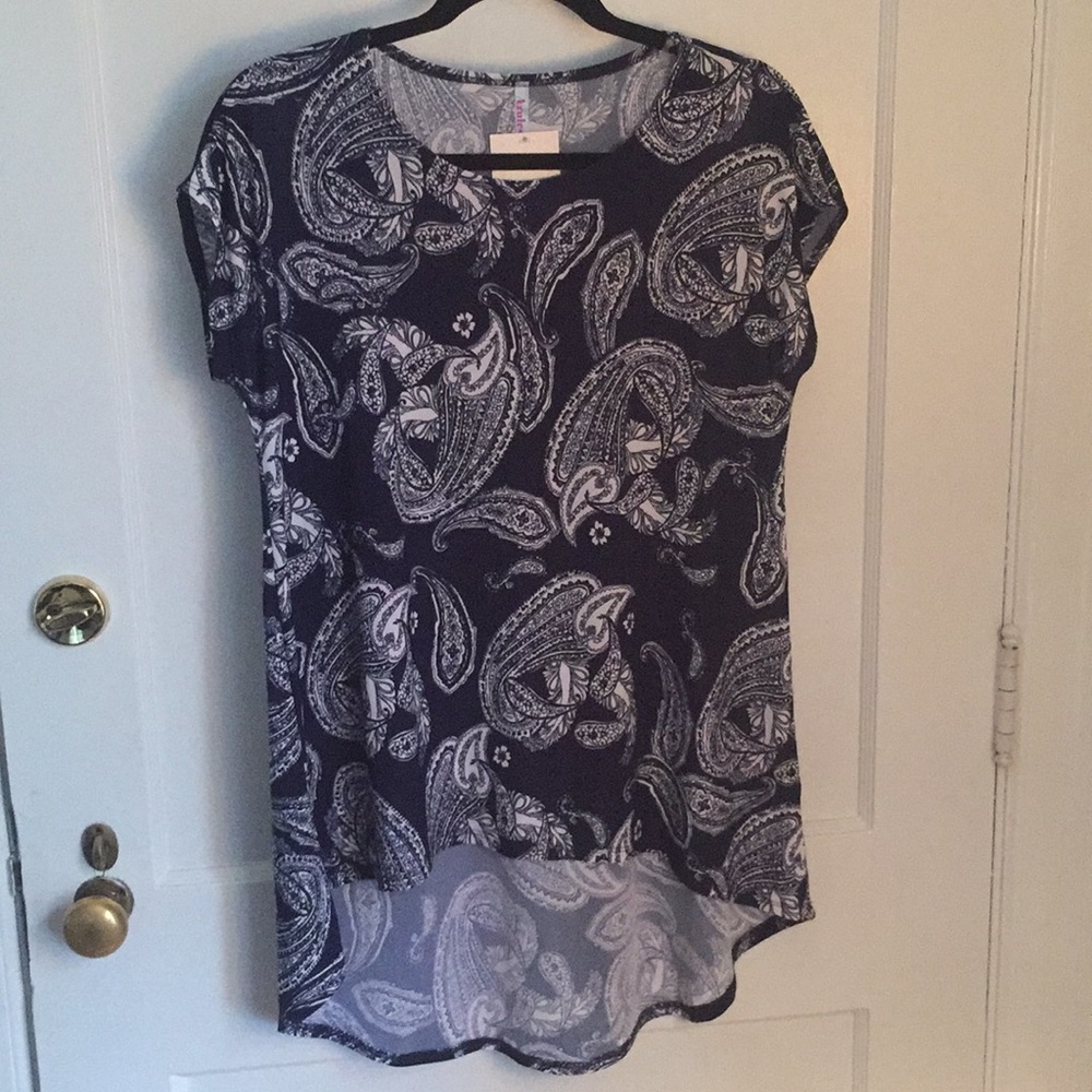 Jenny Boston navy and white paisley